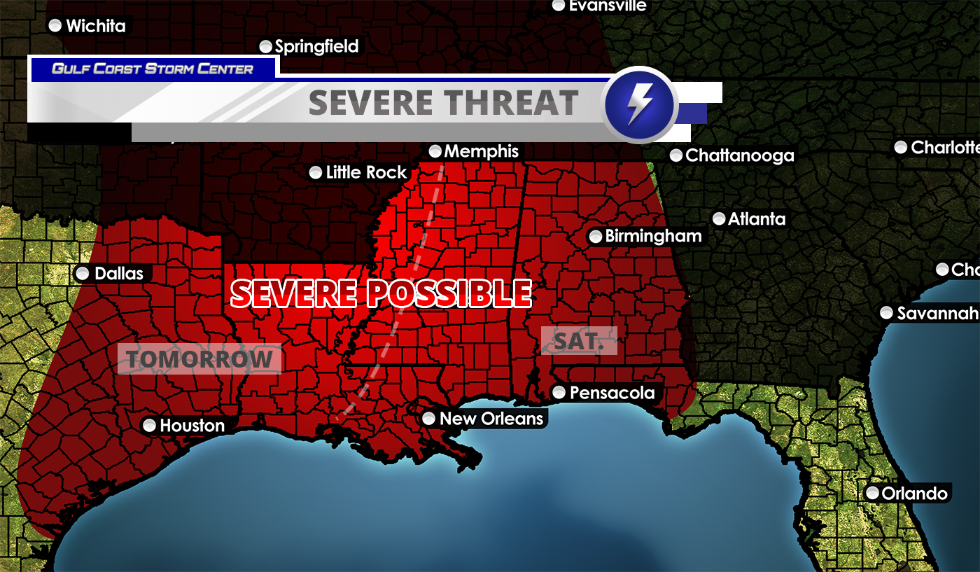 Severe Weather Threat To Unfold Across Much Of The Region Tomorrow ...