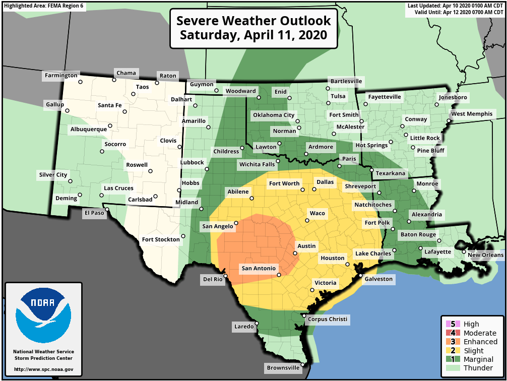 spc outlook 4 10 20 2 | Gulf Coast Storm Center