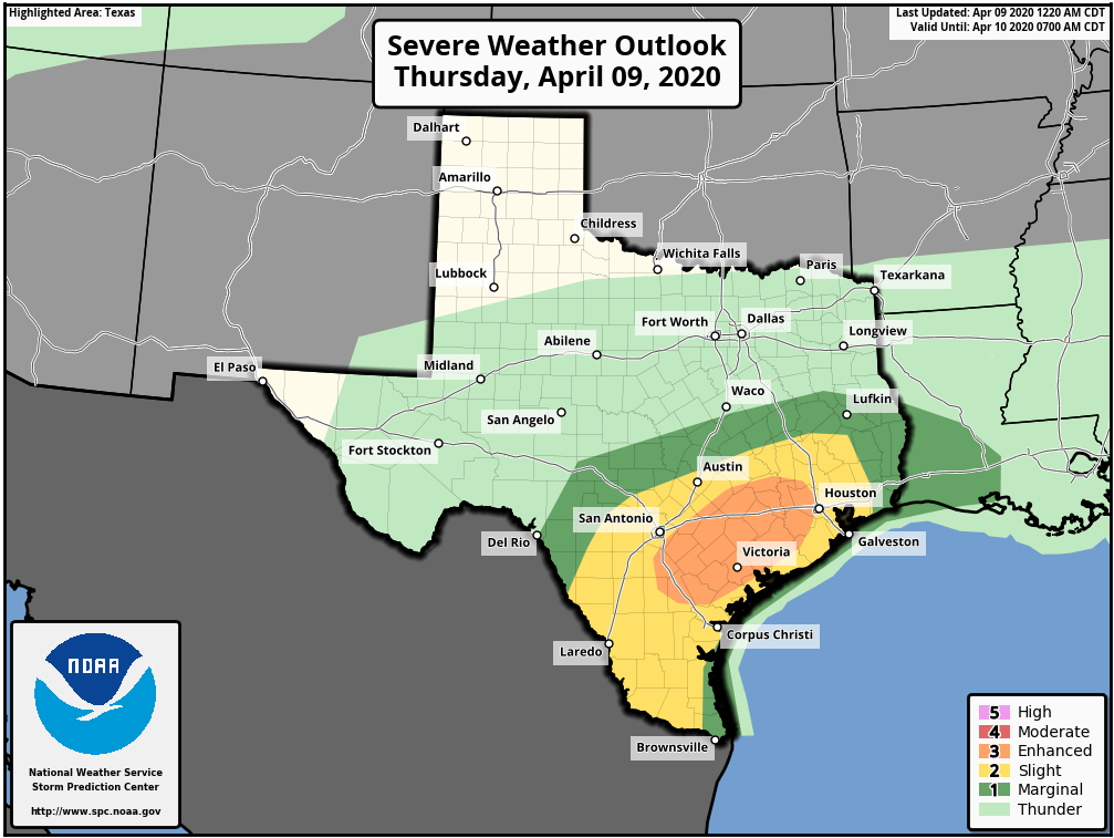 spc outlook 4 9 20 1 | Gulf Coast Storm Center