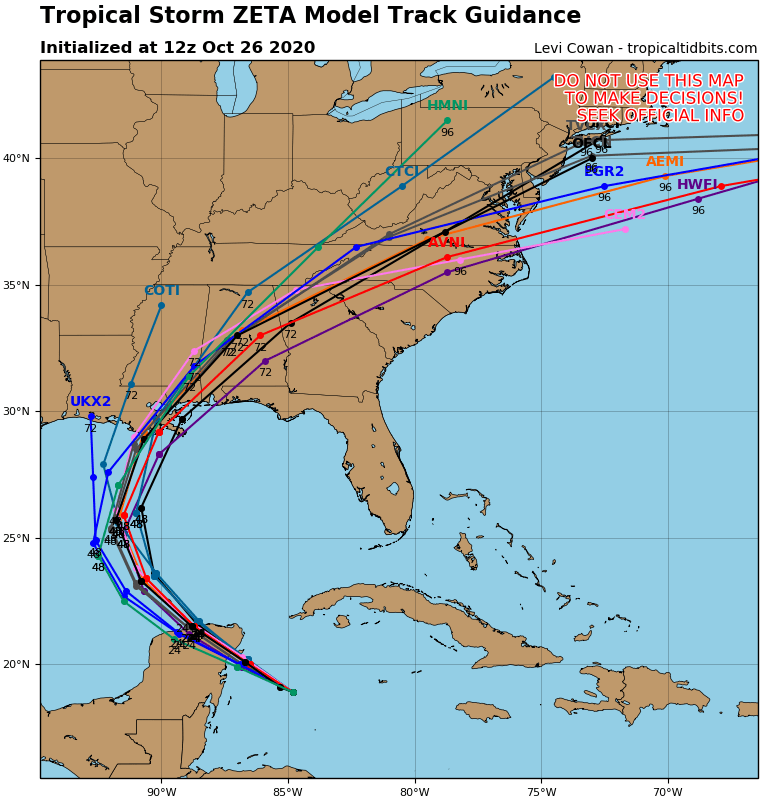 ZETA TRACK GUIDANCE 10 26 20 12Z | Gulf Coast Storm Center