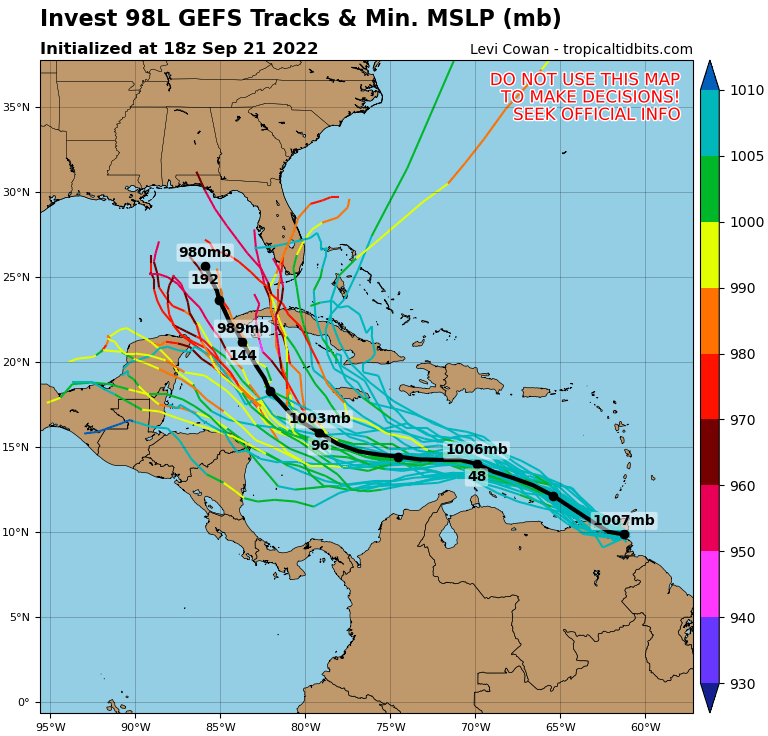 Invest 98L Moving into Caribbean